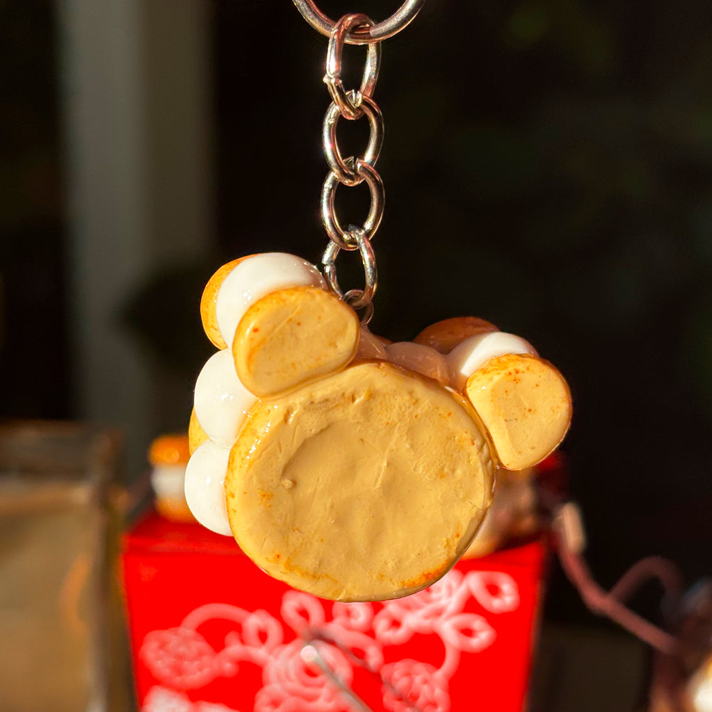 Hibiscus Bear Sandwich Keychain/Bag Charm