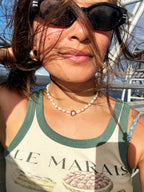 Daisy Pearl Heart Necklace