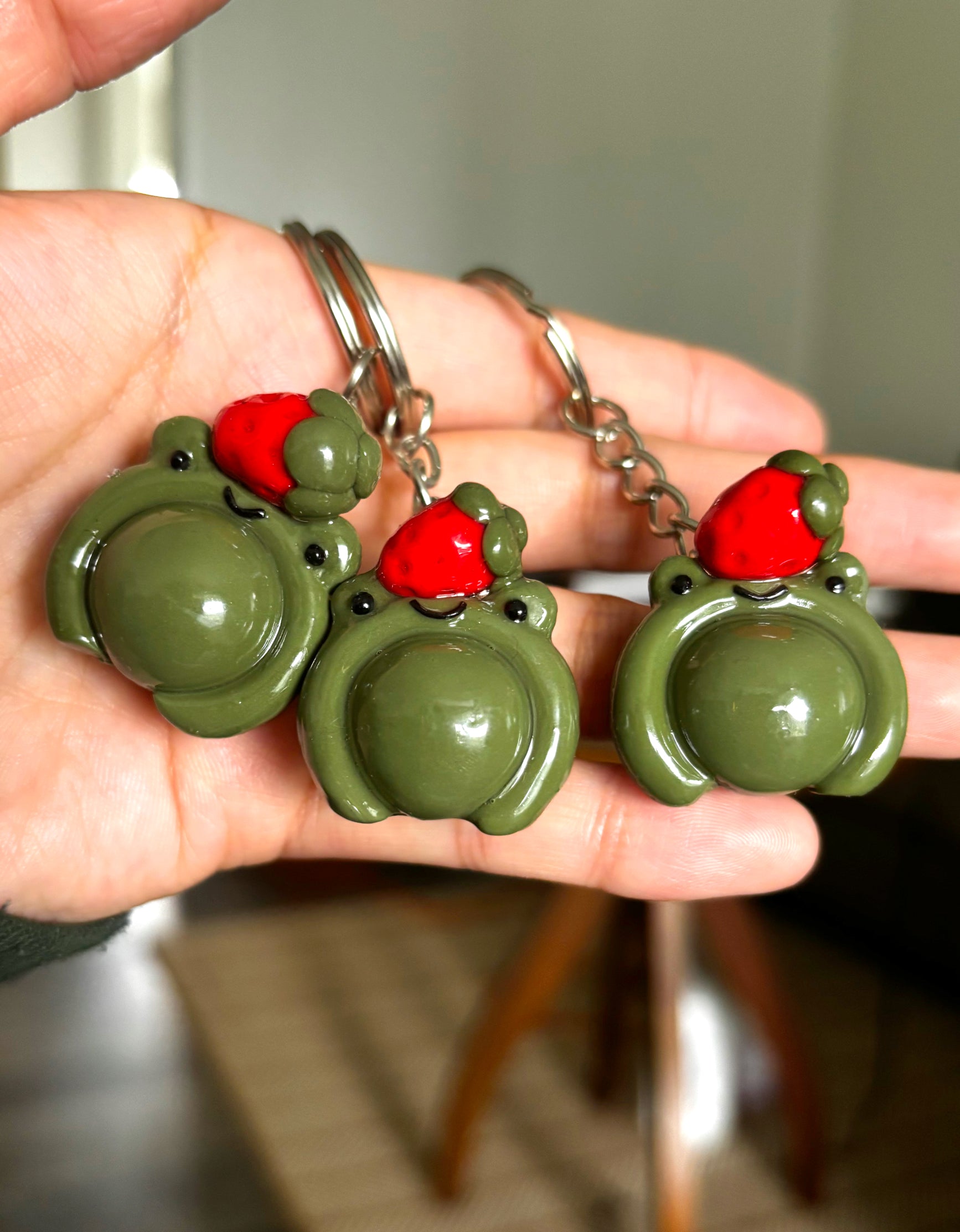 Strawberry Frog Bag Charm