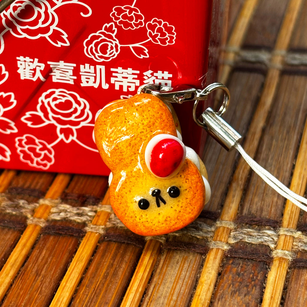 Strawberry Bunny Sandwich Phone Charm
