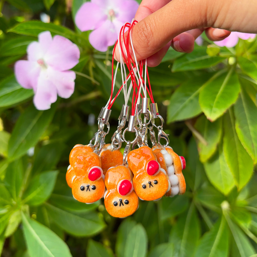 Strawberry Bunny Sandwich Phone Charm