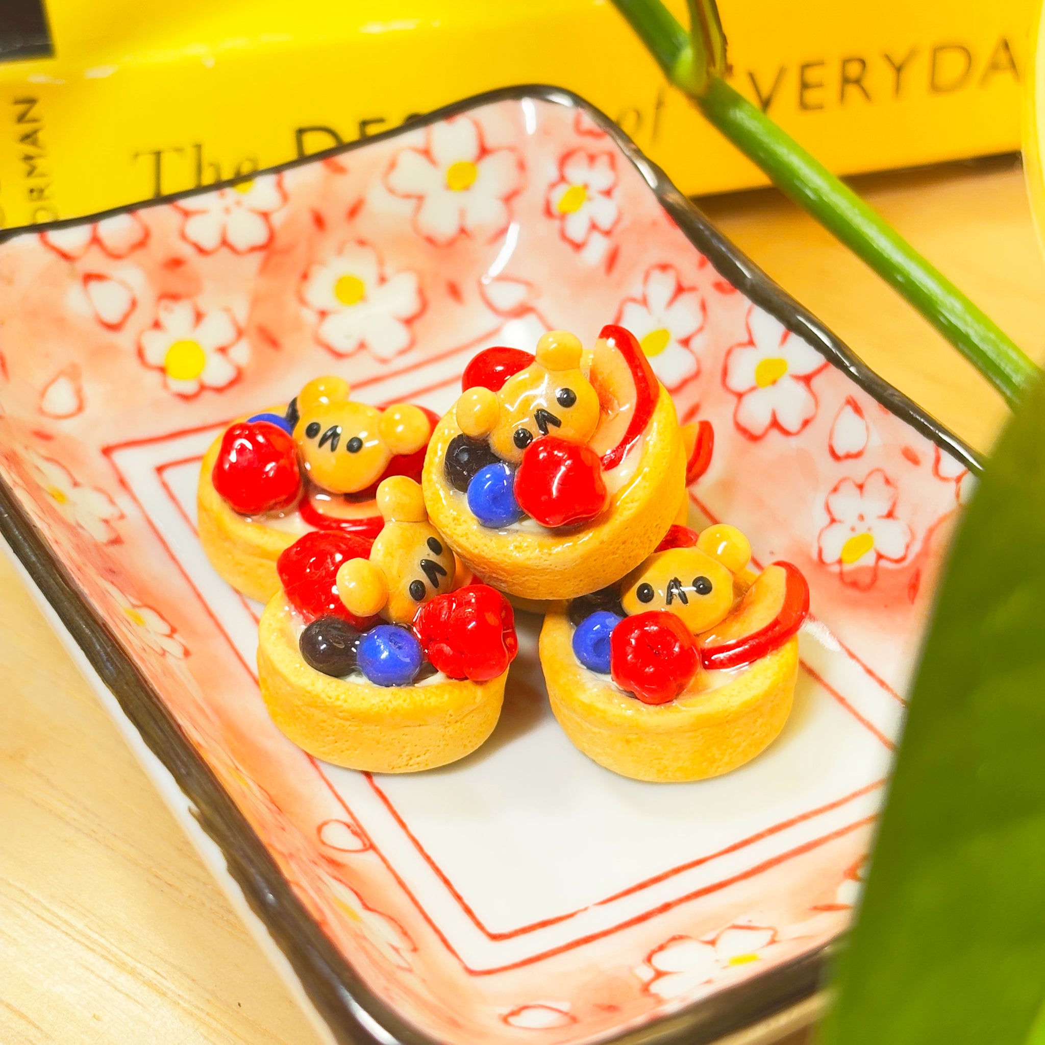 Mini Teddy Fruit Tart Desk Buddy