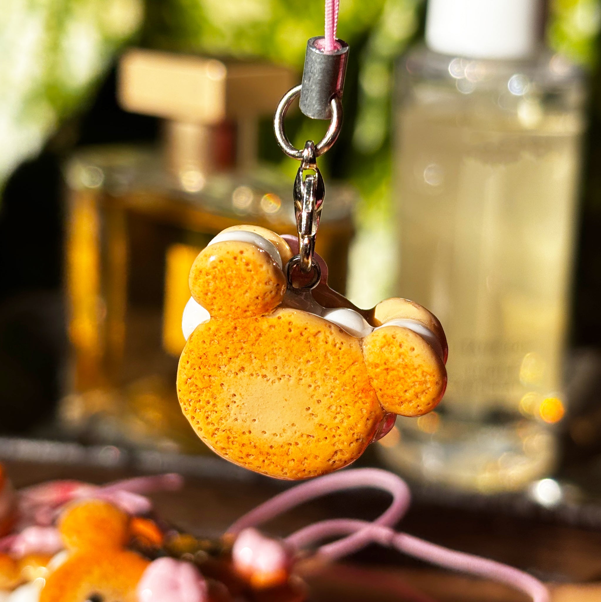 Hibiscus Bear Sandwich Phone Charm