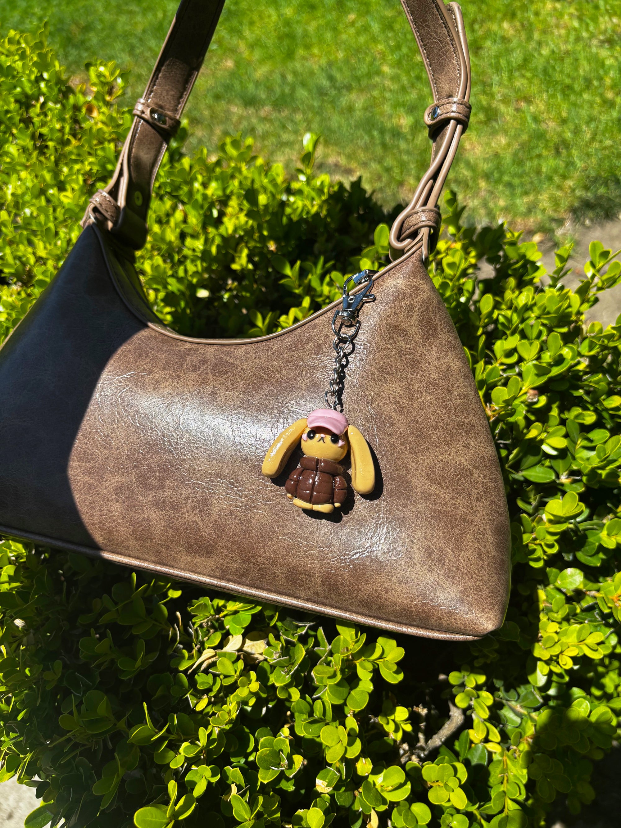 Mocha Bunny Chocolate Puffer Bag Charm