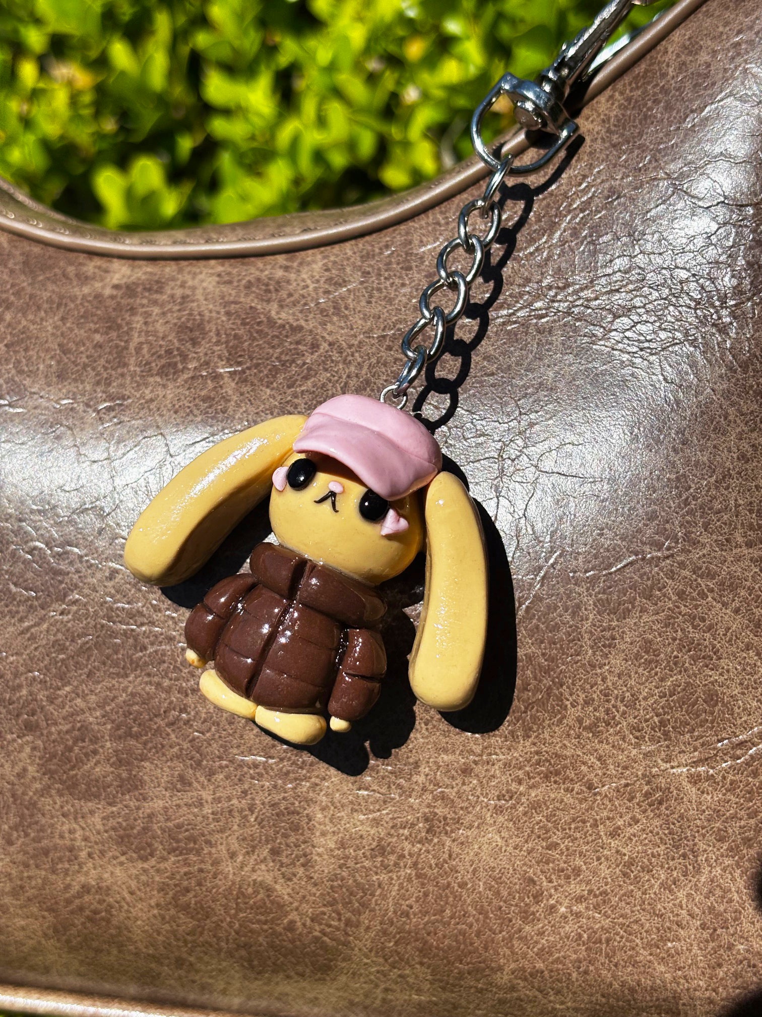 Mocha Bunny Chocolate Puffer Bag Charm