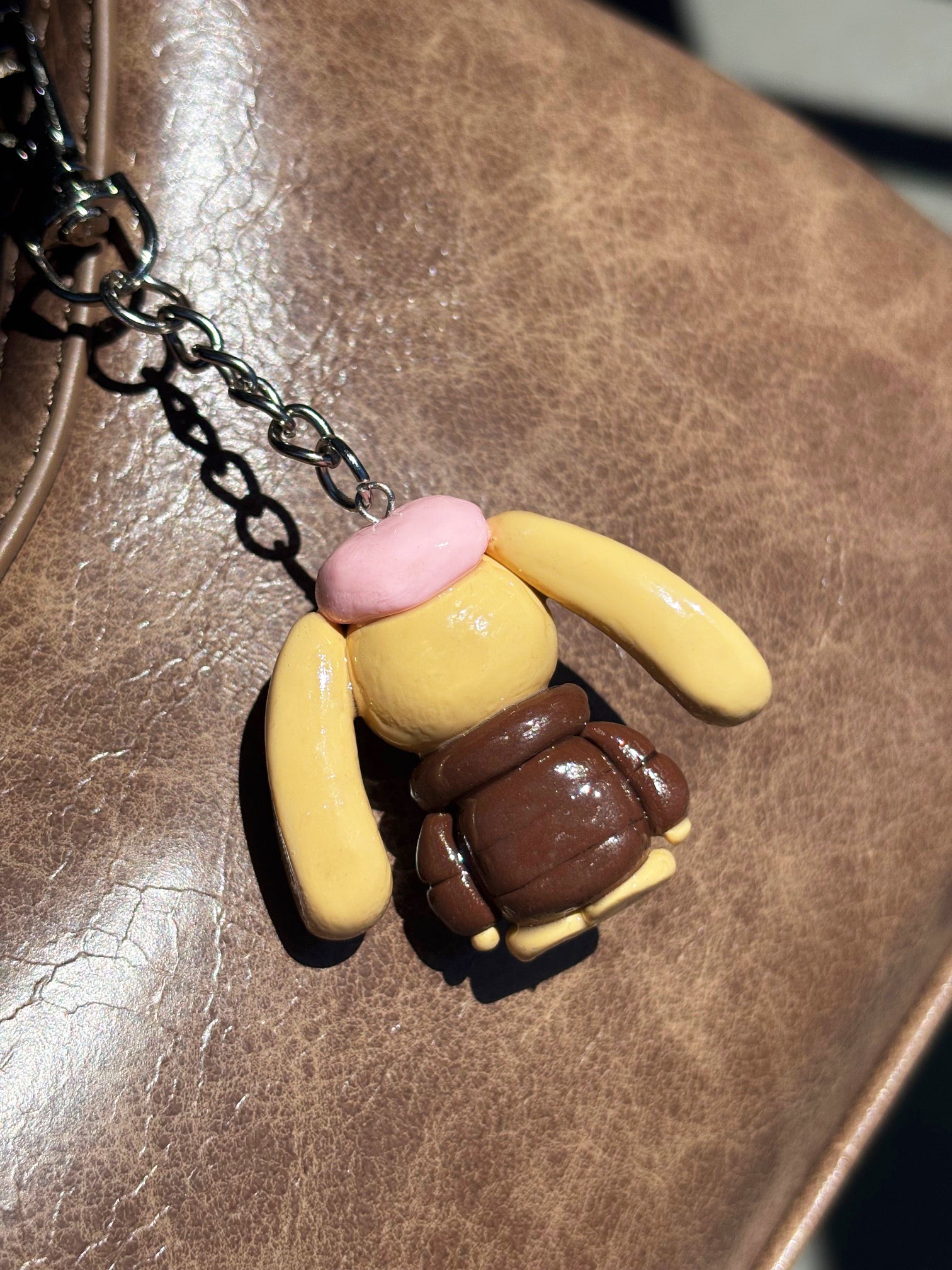 Mocha Bunny Chocolate Puffer Bag Charm